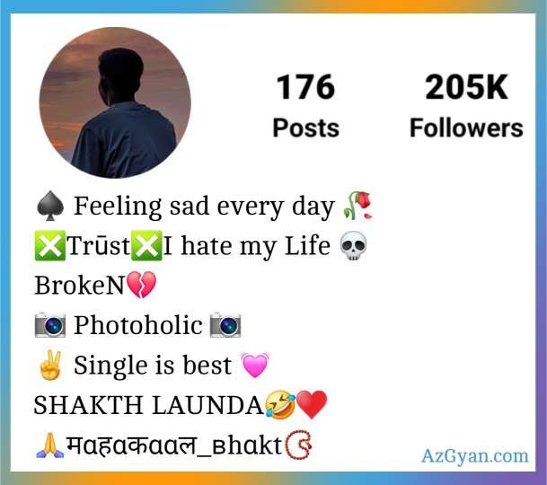 Alone Bio For Instagram With Emoji